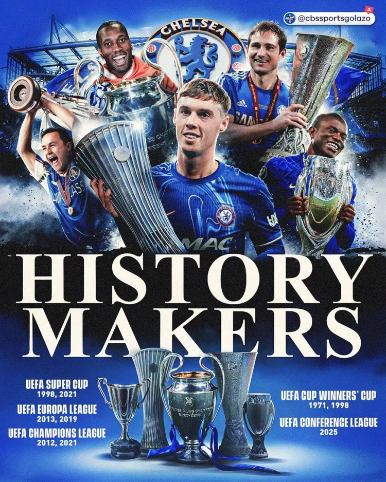 包含欧足联向切尔西颁发特别纪念奖表彰足坛独一份欧战全满贯成就的词条  第2张